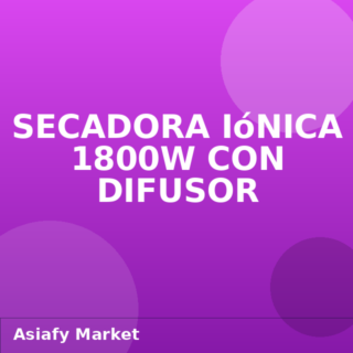 Secadora Iónica 1800W con Difusor
